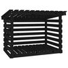 vidaXL Rastel pentru lemne de foc, negru, 108x73x79 cm lemn masiv pin