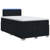 vidaXL Pat box spring cu saltea și LED Negru 120 x 190 cm Țesătură