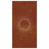 vidaXL Decor perete de grădină 105x55 cm design soare oțel Corten