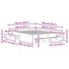 vidaXL Cadru de pat Stejar Artizanal 140 x 200 cm Lemn compozit