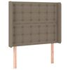 vidaXL Pat box spring cu saltea, gri taupe, 90x200 cm, textil