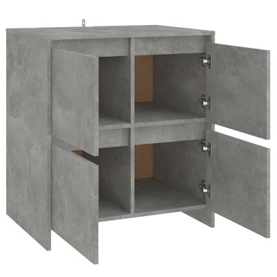 vidaXL Servante, 2 buc., gri beton, 70x41x75 cm, lemn prelucrat