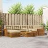 vidaXL Set de canapele de exterior cu pernă 7 pcs Natural și Bej