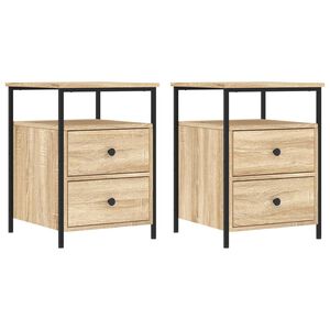 vidaXL Noptiere, 2 buc., stejar sonoma, 44x45x60 cm, lemn compozit