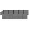 vidaXL Set de Gard 1830 x 186 cm WPC și Aluminiu Gri