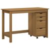 vidaXL Set birou și cabinet mobil MOSS 2 buc. Maro Miere