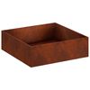 vidaXL Vază pentru Grădină Ruginit 80 x 80 x 30 cm