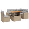vidaXL Set canapele de grădină cu perne, 6 piese, bej, poliratan