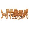 vidaXL Set de masă pentru grădină 9 pcs Maro Lemn Solid de Acacia