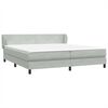 vidaXL Pat cu arcuri cu saltele gri deschis 200x210 cm catifea