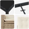 vidaXL Set de masă pentru grădină cu pernă 5 pcs Bej poliratan