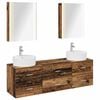 vidaXL Set de mobilier pentru baie 5 pcs Lemn vechi