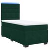 vidaXL Pat box spring cu saltea, verde &icirc;nchis, 90x190 cm, catifea
