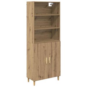 vidaXL Bufet Stejar Artizanal 69,5 x 32,5 x 180 cm Lemn compozit