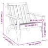 vidaXL Scaun Adirondack de grădină alb 75x77x77 cm lemn masiv de pin