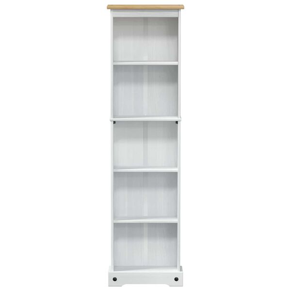 vidaXL Bibliotecă Alb 46 x 20 x 170 cm Lemn de pin masiv