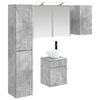 vidaXL Set dulap baie 5 pcs Gri Beton 43 x 16 x 62,5 cm Lemn prelucrat