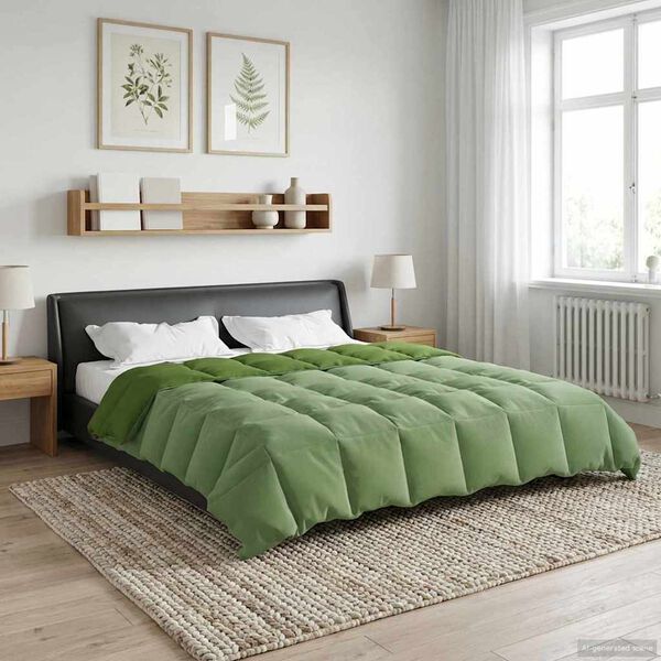 vidaXL Duvet complet pe tot parcursul anului Patos Verde 200 x 220 cm