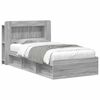 vidaXL Cadru de pat cu depozitare cu headboard Sonoma gri 100 x 200 cm