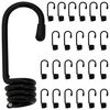 vidaXL C&acirc;rlige 24 buc. Negru 10 mm x 5 cm Oțel