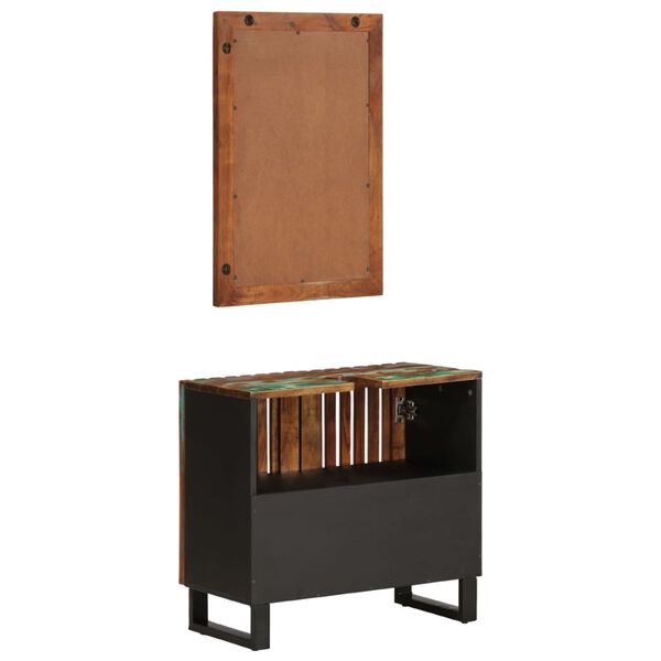 vidaXL Set mobilier de baie, 2 piese, lemn masiv de acacia