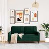 vidaXL Canapea cu 2 locuri, verde &icirc;nchis, 140 cm, catifea