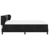 vidaXL Pat cu arcuri cu saltea cu headboard Negru 180 x 200 cm Catifea