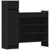 vidaXL Pantofar, negru, 100,5x28x100 cm, lemn prelucrat