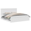 vidaXL Cadru de pat cu sertar Alb 180 x 200 cm Lemn Ingineresc