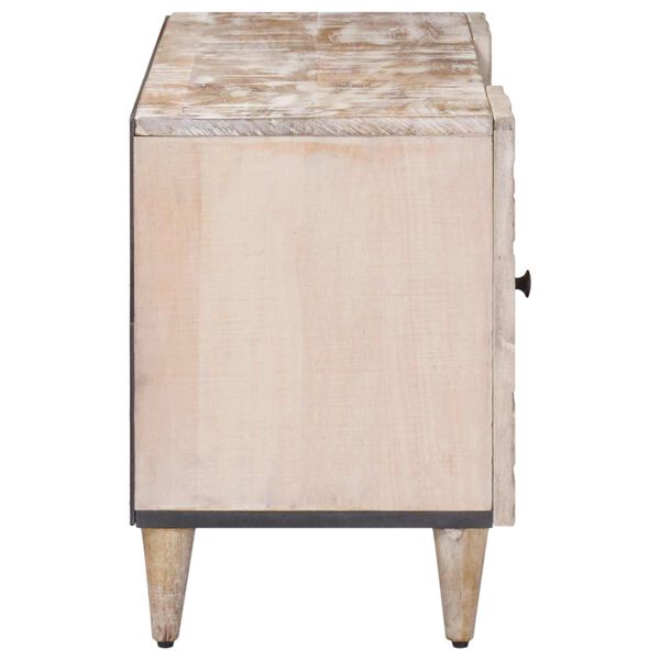 vidaXL Cabinet TV Alb 105 x 33,5 x 46 cm Lemn de mango solid