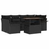 vidaXL Set de canapele pentru grădină 7 buc. Negru Rattan poli