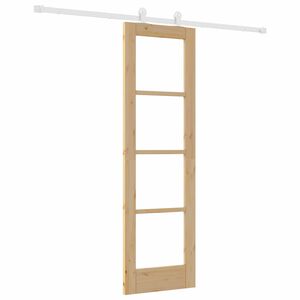 vidaXL Ușă glisantă ORKDAL 61 x 198,5 cm Lemn masiv de pin și sticlă
