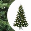 vidaXL Brad de Crăciun artificial cu glob 120 cm 150 LED-uri Alb cald
