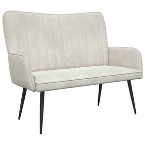 vidaXL Canapea cu 2 locuri Crem 115 x 61 x 87 cm Catifea