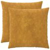 vidaXL Pernă 2 buc. HEERLEN Galben 65 x 65 cm Fleece din microfibra