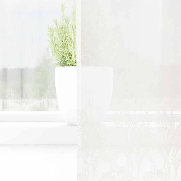 vidaXL Cortină din Dantelă cu perdele Alb 300 x 140 cm Poliester