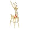 vidaXL Ren 3D 140 LED-uri Alb cald 128 cm PET