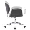 vidaXL Scaun de birou pivotant, gri, material textil