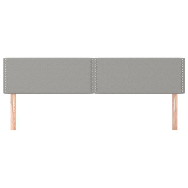 vidaXL Tăblii de pat, gri deschis, 200x5x78/88 cm, textil