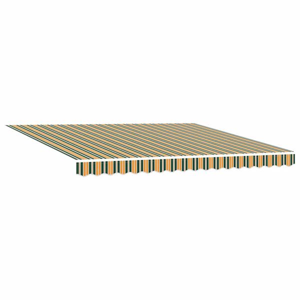 vidaXL Cortina Retractabilă Manual Verde și galben 400 &times; 300 cm