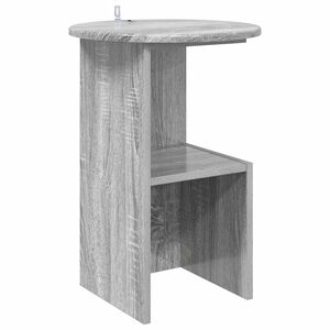 vidaXL Masă laterală Sonoma gri &Oslash; 39,5 x 55 cm Lemn prelucrat