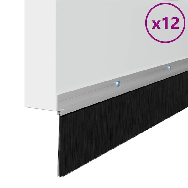 vidaXL Perdele de ușă cu perii cu montare prin &icirc;nșurubare 12 pcs