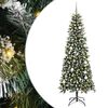 vidaXL Brad de Crăciun artificial Verde 210 cm PVC, plastic și oțel