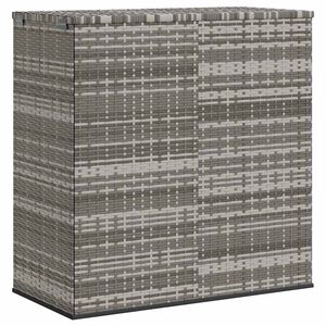 vidaXL Ladă grădină pentru perne, gri, 100x49x103,5 cm, ratan PE