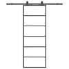 vidaXL Ușă glisantă cu set de feronerie neagră 76x205 cm Sticlă ESG