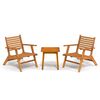 vidaXL Set de bistro, 3 piese, lemn masiv de acacia