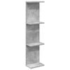 vidaXL Raft de perete Gri Beton 25 x 15 x 100 cm Lemn prelucrat