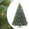 vidaXL Brad de Crăciun artificial cu 300 LED Verde 210 cm PE și PVC