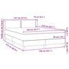 vidaXL Pat box spring cu saltea, roz, 140x210 cm, catifea