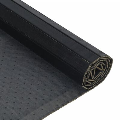 vidaXL Covor dreptunghiular, negru, 100x400 cm, bambus